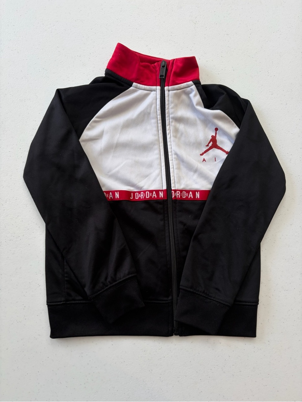 Jordan Kids Black, White & Red Zip-Up Track Jacket